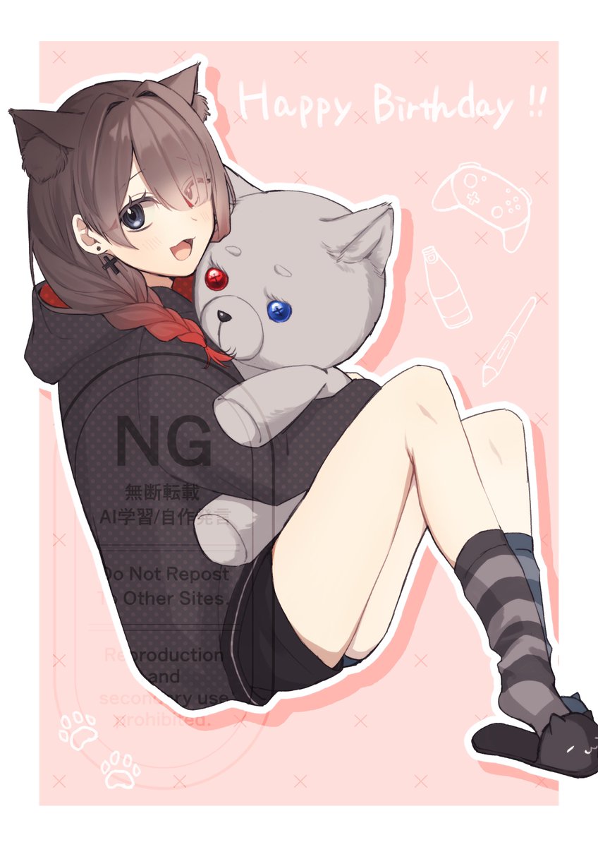 _k0haru_'s tweet photo. #猫姫黒火生誕祭2026
 #黒火画

お誕生日おめでとう〜〜！
大好きだ〜〜！！ https://t.co/YyA2PNlLyg