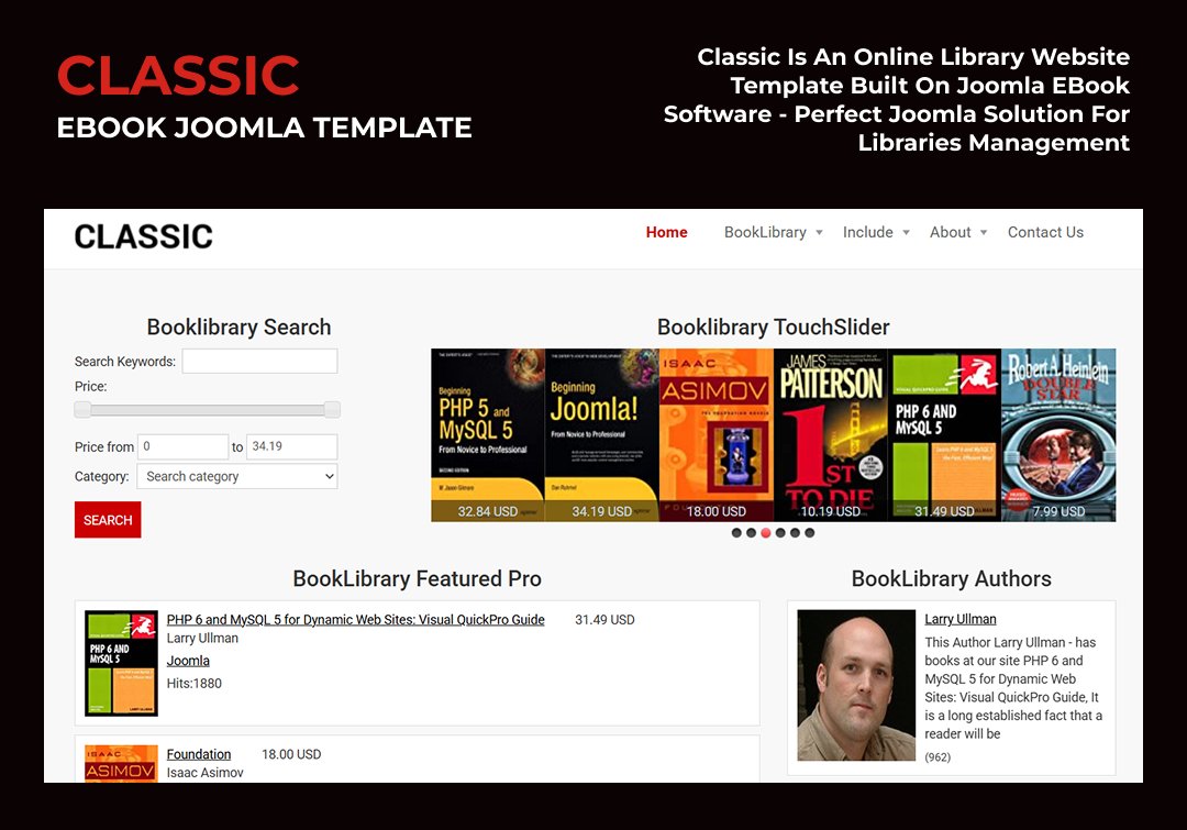 Ordasoft1's tweet photo. Classic - Ebook Joomla Template
https://t.co/ZFmS1dAtbB
Updated to Joomla 6!
Classic is an online library website template built on Joomla eBook software - perfect Joomla solution for libraries management. 
#books #ebook #joomla #joomla6 #ebookwebsite #bookstore #update https://t.co/M06HDMcROU