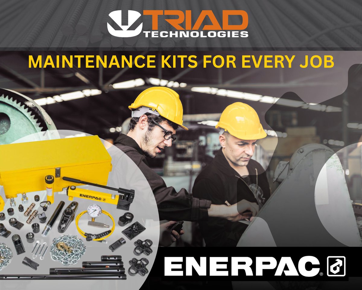 Keep your hydraulic tools performing at their best. ⚙️ Maintenance kits from <a href="/enerpac/">Enerpac</a> help you replace worn seals and components quickly—extending tool life and reducing downtime. 

Need help finding the right kit? We’ve got you covered! Contact us: info.triadtechnologies.com/enerpac-tools