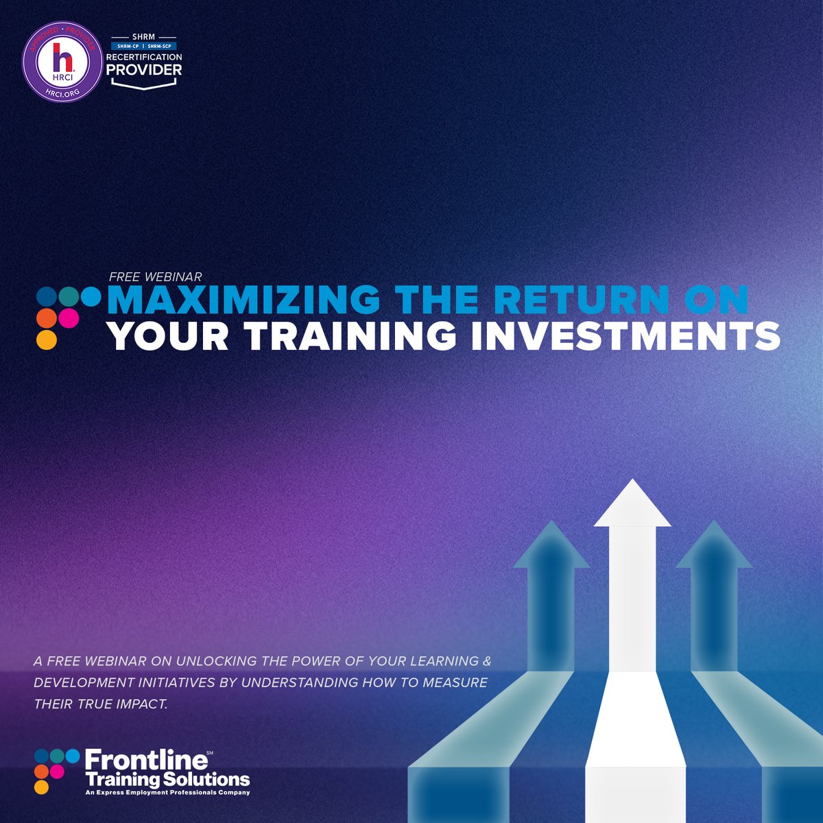 Join our partner company, Frontline Training Solutions, for a free webinar on Friday, October 18 at 12pm EDT. Maximizing the Return on Your Training Investments will give you the tools to unlock the power of your Learning &amp;... frontlineon.com/webinars/maxim…
#FrontlineTraining