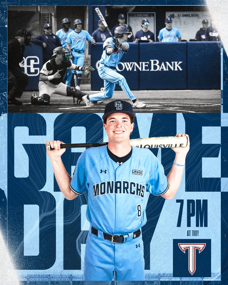 Sun Belt play starts now ☀️⚾️
 
🆚 | Troy
⏰ | 7 pm ET
🏟️ | Riddle-Pace Field
📍 | Troy, Ala.
📺 | tinyurl.com/3v7jwj9v
📻 | tinyurl.com/h8un68b9
📊 | tinyurl.com/pankw4uc

#ODUSports | #ReignOn | #Monarchs