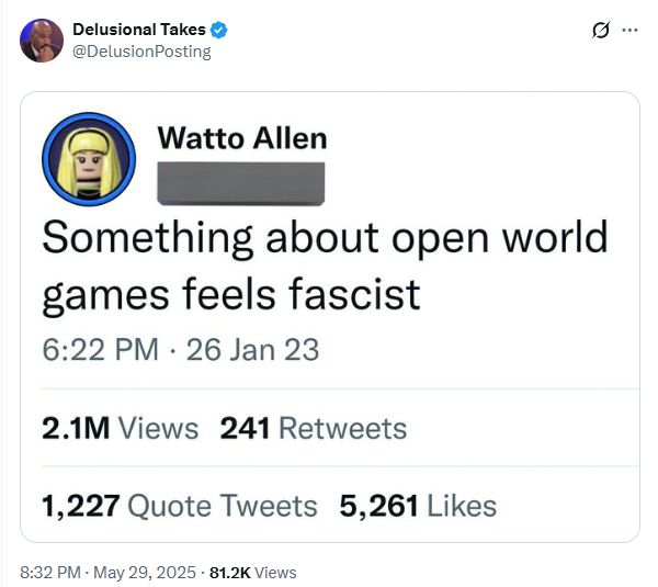 My gut instinct is that the person who posted this is being silly. 

I would have been genuinely interested to hear more about what they are trying to say.

But thank to harassment accounts like DT, I suspect I am never going to be able to read what they had to say.