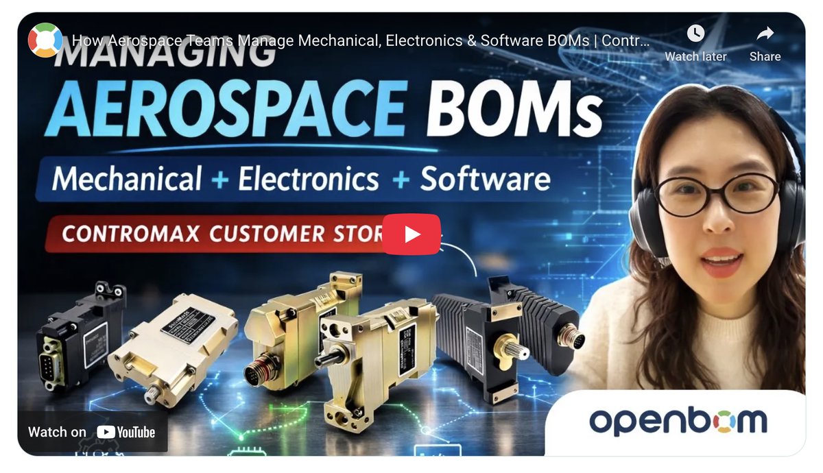 olegshilovitsky's tweet image. Managing Aerospace BOM and Multi-Disciplinary Product Structures — Contromax Customer Story openbom.com/user-stories/m… #customers #aerospace #bom