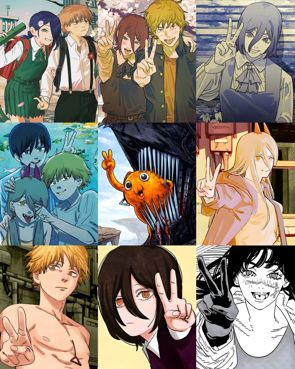 "2 de asada"

La pose insignia de Chainsaw Man. ✌🏻