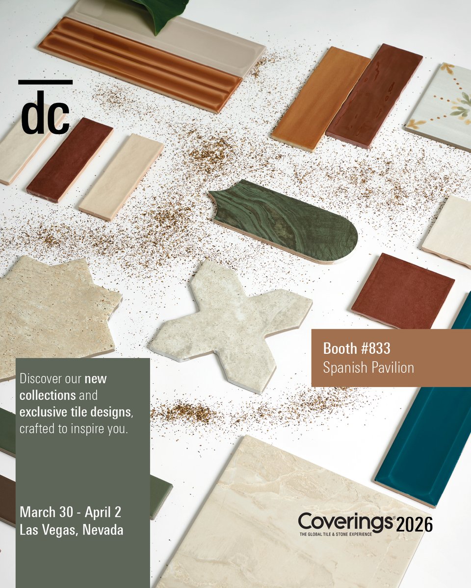 decocer_ceramic's tweet photo. Everything’s set for @Coverings  2026! 🟢
Mar 30–Apr 2 | Las Vegas, NV
Discover our new ceramic collections &amp; innovations at Booth #833 – Spanish Pavilion.
#Coverings2026 #Ceramics #decocer #design https://t.co/ffFyGIkZO6
