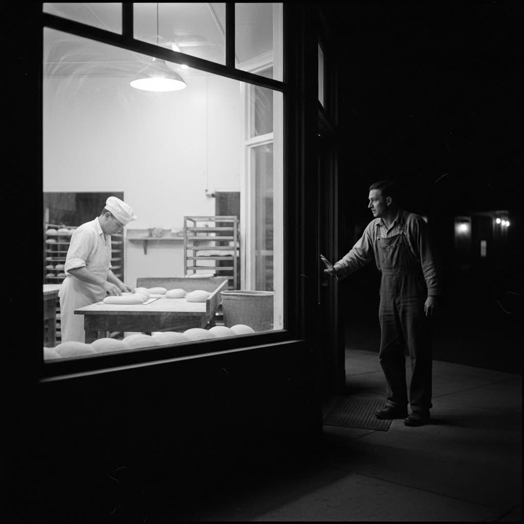 Victor Carver était boulanger à Millbrook en Virginie depuis 1921 et il avait toujours commencé sa cuisson à deux heures du matin parce que le pain prend du temps et le pain devait être prêt quand la ville se réveillait et deux heures du matin c'était quand il devait commencer.