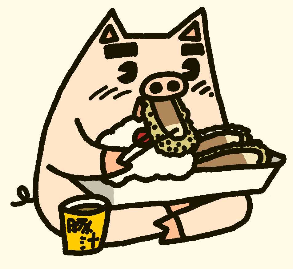 「とんかつ弁当」|山野一のイラスト