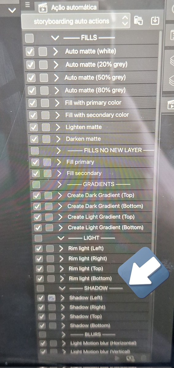 LLeeprechaun's tweet photo. For people who don't have the upgrade this feature is still available in csp assets on the auto action  "storyboard kit" I use it a lot on my storyboards https://t.co/q56h99Pye7