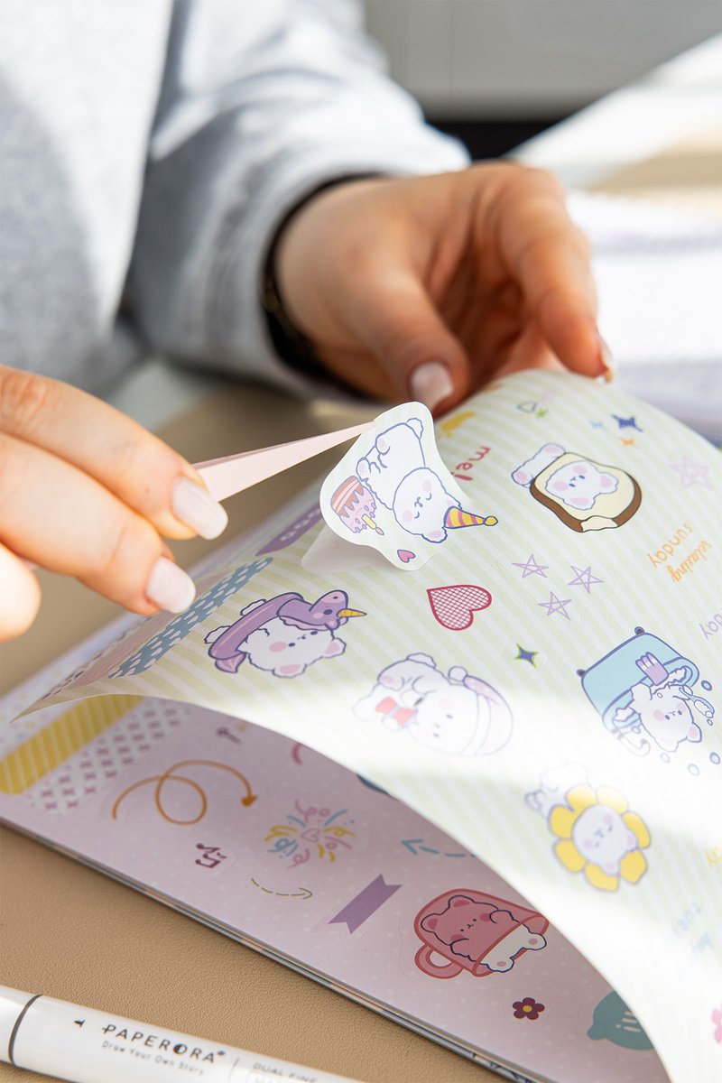 PaperoraDesign's tweet photo. Yeni Bearly Cute sticker defterimiz şimdi satışta 🎀🎀🤩
https://t.co/JayXvpsS2G https://t.co/tPCOHtIrL8