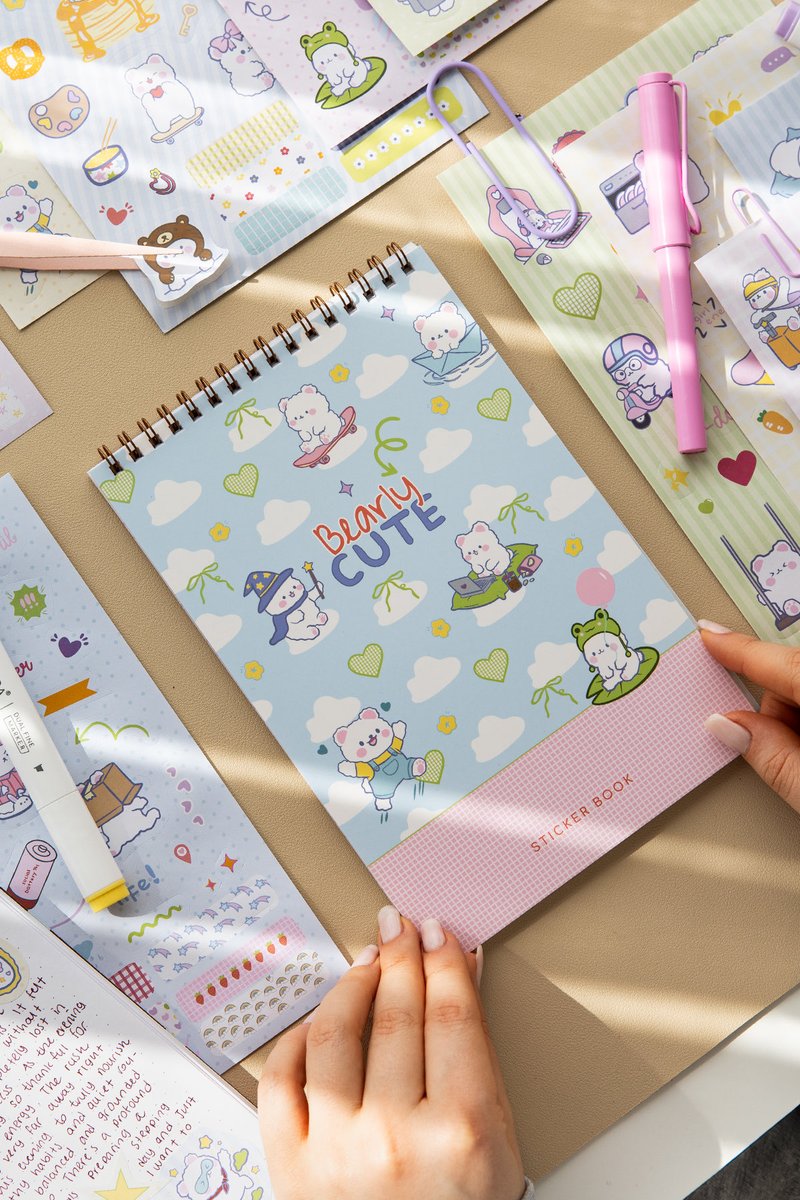 PaperoraDesign's tweet photo. Yeni Bearly Cute sticker defterimiz şimdi satışta 🎀🎀🤩
https://t.co/JayXvpsS2G https://t.co/tPCOHtIrL8