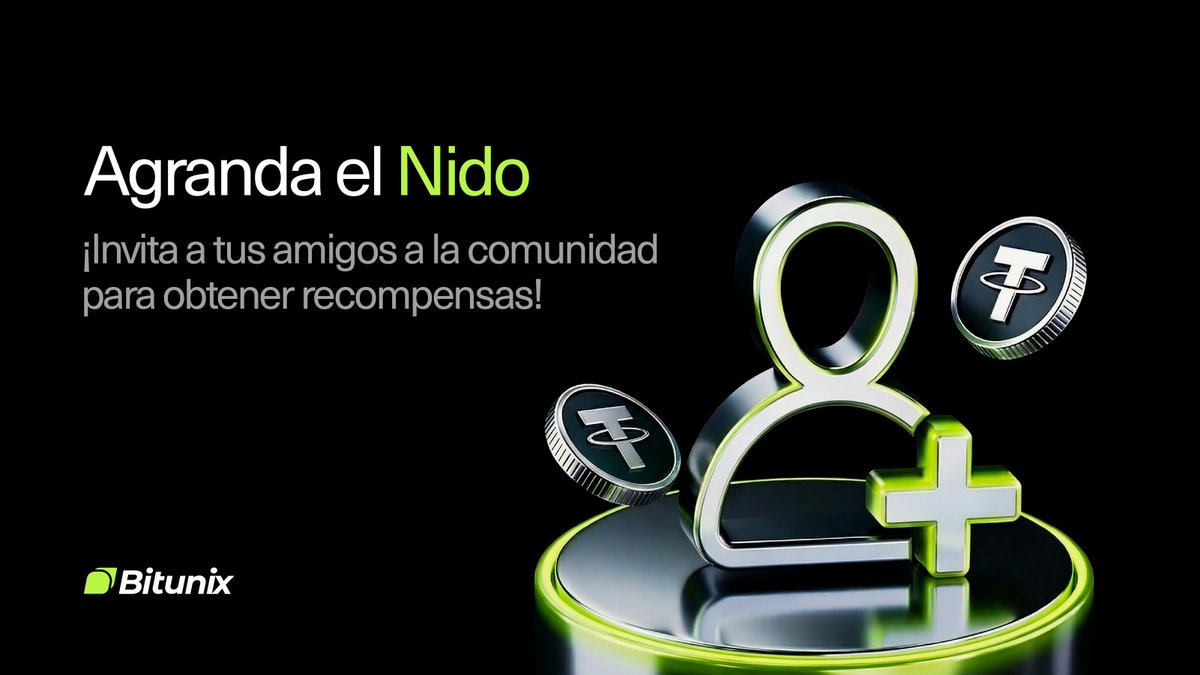 BitunixES's tweet photo. 📢 ¡Atención! Lanzamos el reto "Agranda el Nido"

Estamos repartiendo 60 USDT entre nuestros mejores invitadores. 🏆
🥇 1º - Bono de 30 USDT
🥈 2º - Bono de 20 USDT
🥉 3º - Bono de 10 USDT

🔥 No es solo una campaña de invitación; es tu oportunidad de monetizar tu liderazgo en la comunidad. Hemos reservado un pozo de 60 USDT para premiar a los 3 miembros que más hagan crecer nuestra familia.

¿Por qué en Telegram? 📲
Todo el conteo es automático y transparente. Al unirte, recibirás un link único y personalizado que rastreará cada uno de tus invitados en tiempo real. Sin trucos, sin procesos lentos: tú invitas, el bot cuenta y tú cobras.

¿Quieres tu link personalizado para empezar a ganar? Únete a nuestro Telegram y descubre todos los detalles 👉 https://t.co/C1nhv7gdgj