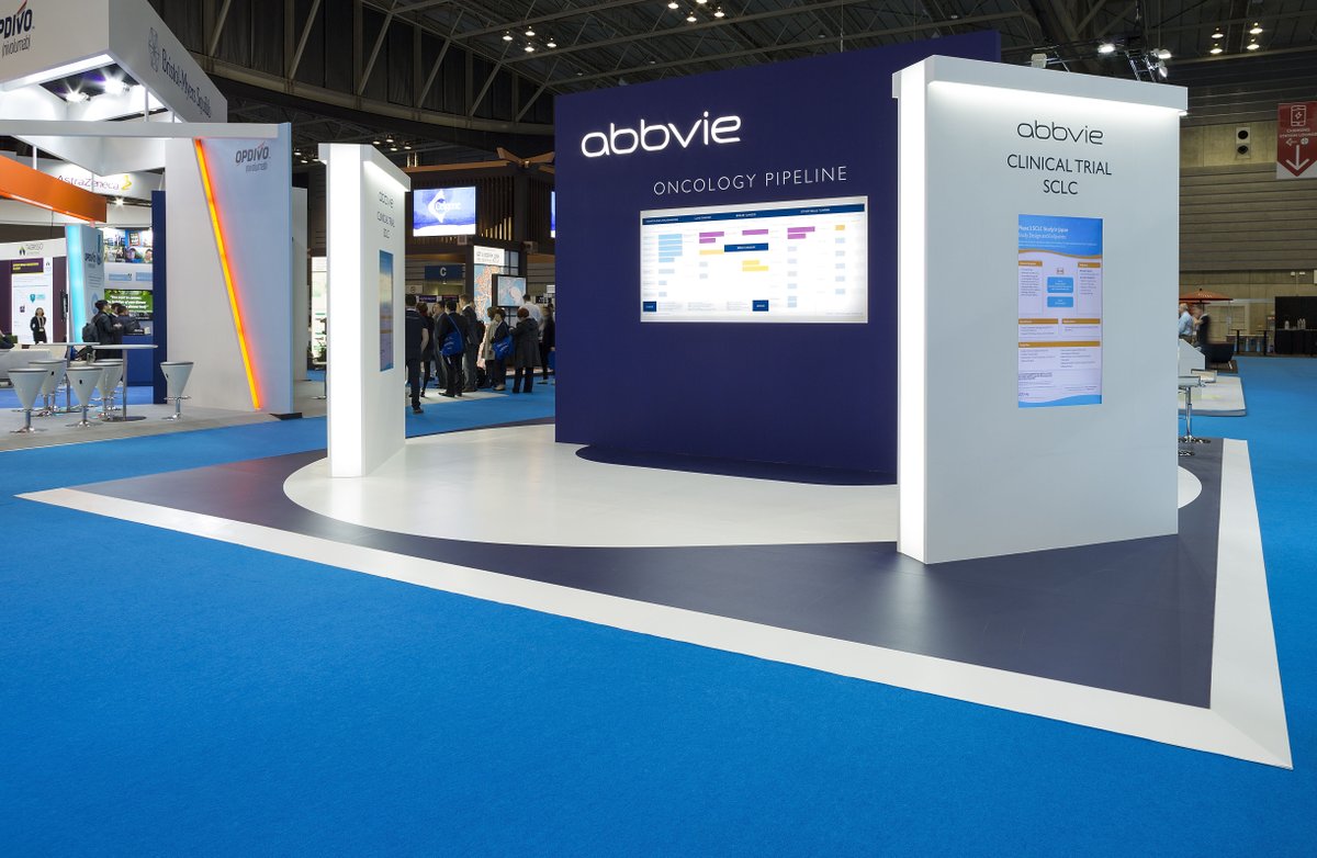Idea_Intl's tweet photo. When in Japan, embrace zen! 🗾 Abbvie's exhibit masterfully blends local aesthetic sensibilities with global brand presence. Simple. Elegant. Effective. Ready to take your exhibit international? #TradeShowTips #GlobalExhibits https://t.co/et2f5vmruA
