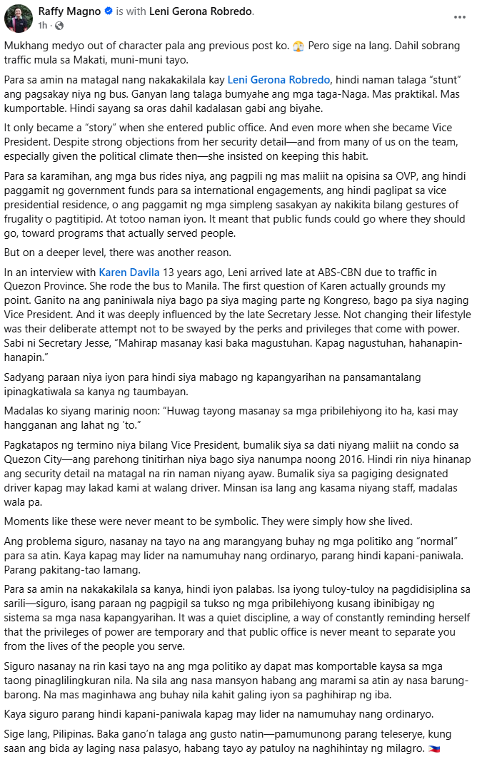 CrushMajor's tweet photo. Why Leni Robredo prefers to ride the bus. 🌹 https://t.co/3hG1qBP34i