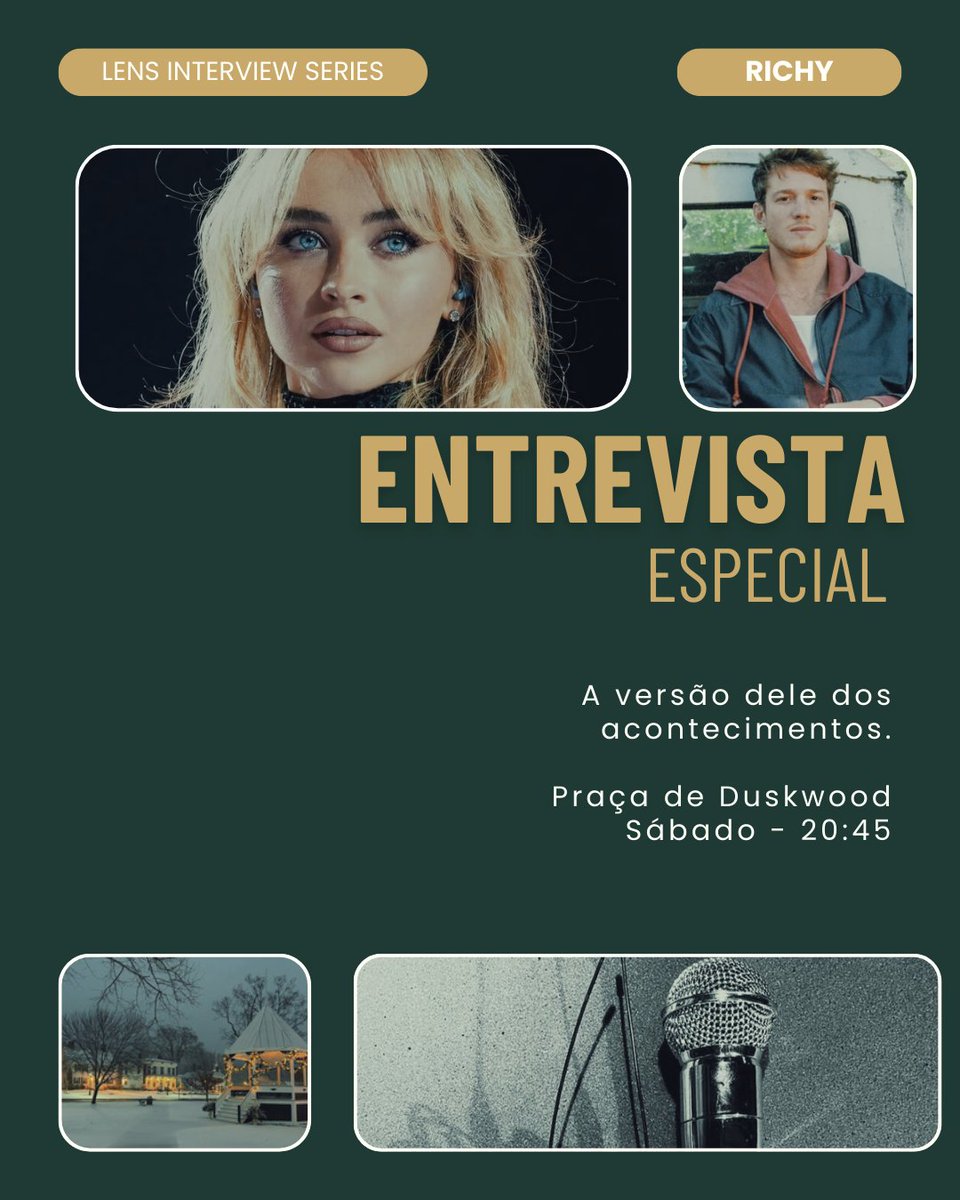 raven_novak's tweet image. ㅤ
✧ 𝑳𝑬𝑵𝑺 𝑰𝑵𝑻𝑬𝑹𝑽𝑰𝑬𝑾 𝑺𝑷𝑬𝑪𝑰𝑨𝑳 ✧

Raven ✦ Richy

Uma conversa aberta na praça de Duskwood. Ao vivo e com participação do público.

Sábado • 20:45
ㅤ