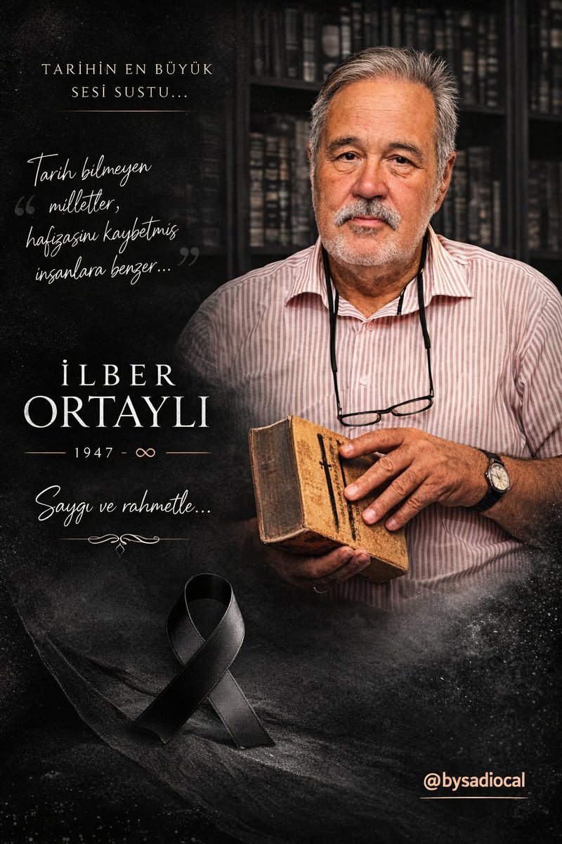 bysadiocal's tweet photo. "Ben Türkiyeli değilim, Türküm."
İlber Ortaylı #ilberortaylı #İlberOrtaylı #ilberortayli

Saygı ve rahmetle... https://t.co/NwaIUMBdP3