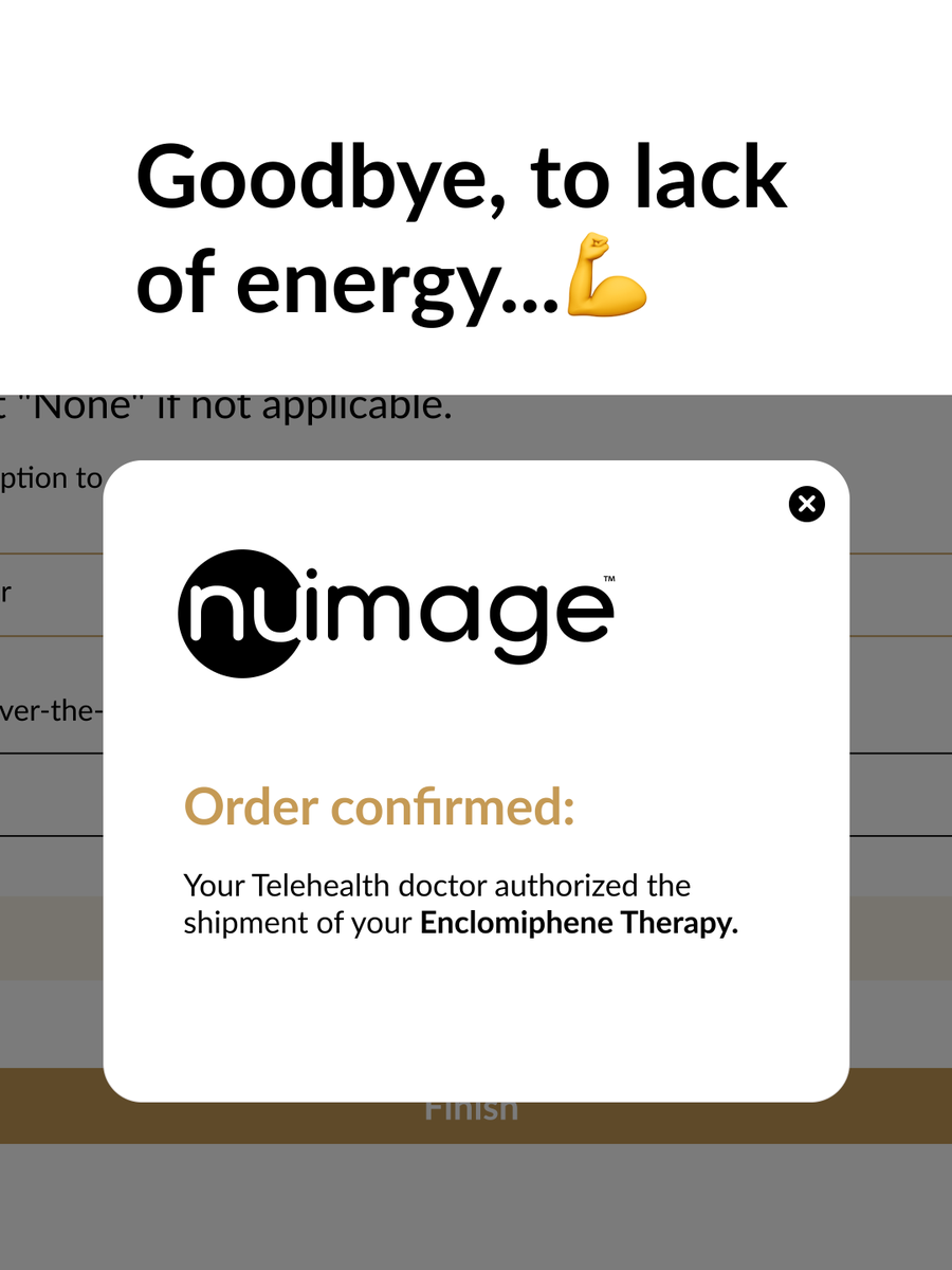 NuImage_Medical's tweet photo. Enclomiphene Citrate

An oral alternative designed for men looking to naturally support hormonal balance.
Comes in easy-to-take tablets and is part of a physician-supervised program that fits your lifestyle and personal goals.

The benefits of balanced testosterone levels

🔋Energy & Vitality
Helps you feel active, steady, and ready to take on your day.

💥Libido & Sexual Function
Supports a healthy sense of desire and intimate connection.

😃Mood & Motivation
Encourages a positive mindset and steady motivation.

💪🏼Muscle Strength & Balance
Helps maintain tone, endurance, and overall physical balance.

🌙Restful Sleep
Promotes deeper and a more consistent nightly rest.

Most men think feeling tired is just part of life. It’s not.
Low energy, poor recovery, and lack of focus are often signs that your body isn’t operating at its full potential.

📍Your plan begins with a quick digital consultation and convenient home delivery.

#Enclomiphene #sexualfunction #balancehormonal #nuimagemedical #energy #vitality #testosterone
#MensPerformance #HormoneOptimization #LongevityHealth #MensWellness