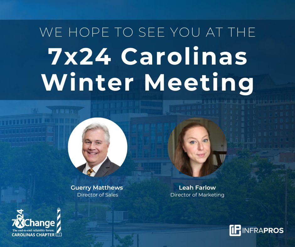 infrapros's tweet photo. We’re looking forward to attending the 7x24 Exchange Carolinas Chapter Winter Meeting on March 16–17 in Greenville!

If you’ll be there, let’s connect!

#7x24Carolinas #MissionCritical #DataCenters #IndustryNetworking #GreenvilleSC https://t.co/4I8LZwFYi5