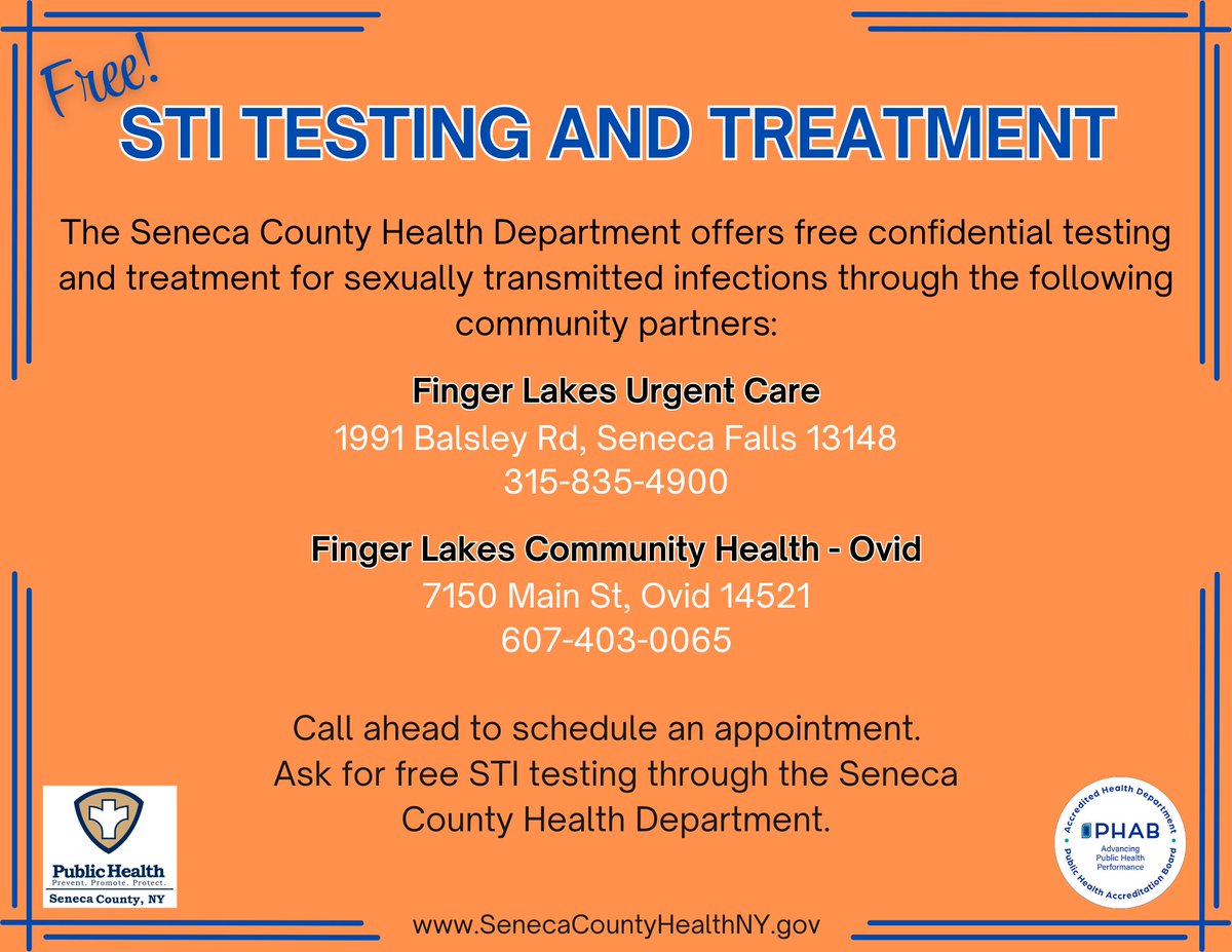 Seneca County Health Department tweet media