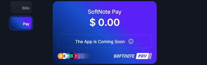 Hey guys, hope you all are doing fine

We've been extremely busy on the back

Currently, we are changing some processes, if you have any funds on your old "SoftNote Pay" - please migrate them back to the SoftNote wallet. 
It's quite simple - open SoftNote Pay app via our SoftNote