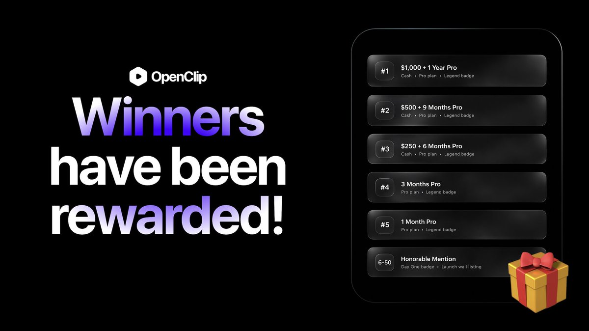 Rewards are out. Winners, check your accounts.🎁

Another giveaway is coming. prizes hit harder this time.

RT this post for early access - before we announce it publicly. that's it.

we keep a list of who shows up early.👀