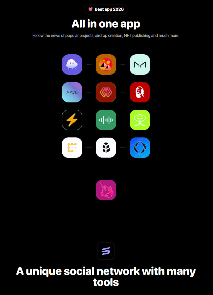 AppSnair's tweet photo. Crypto today feels fragmented🔀
You open one app for news, another for NFTs, another for airdrops, another for communities.

It shouldn’t be that complicated.

The future of Web3 is everything in one place.

That’s the idea behind Snair a social network that brings the tools, projects and community together in a single ecosystem.