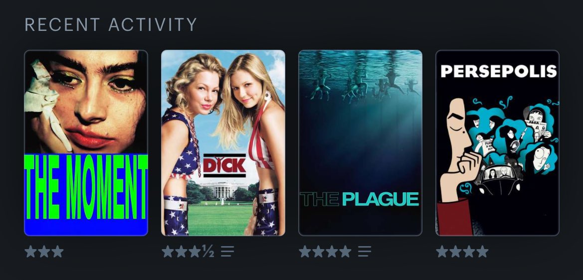 I think my four last watched summarizes today’s world quite well #LastFourWatched