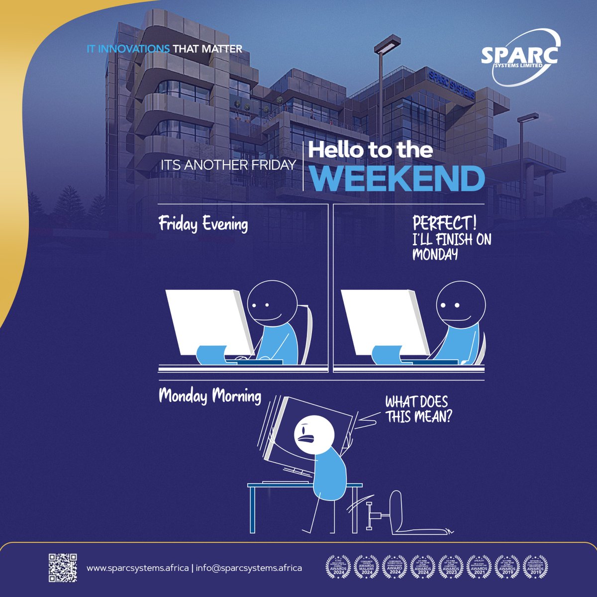 sparcsys's tweet image. We’ve all been here… 👀

Make sure you wrap up your tasks before knocking off today… so Monday morning doesn’t start with confusion and a flying computer screen. 😅💻

Happy Friday from the team at Sparc Systems Limited!
#FridayVibes #TechHumor #ITLife #SparcSystems
