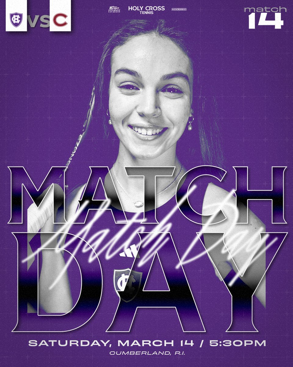 First league match!

🆚 Colgate
🕠 5:30 p.m.
🏟️ Fore Court Racquet &amp; Fitness Club
📍 Cumberland, R.I.

#GoCrossGo