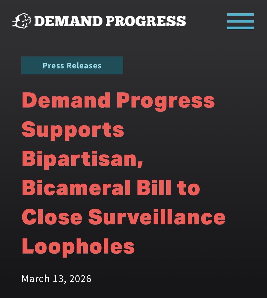 Demand Progress tweet media