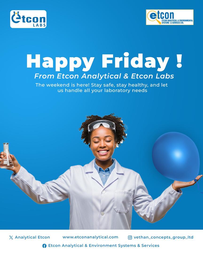It’s another weekend!

Wishing you a refreshing and productive weekend ahead from all of us at Etcon analytical  and Etcon Lab✨

#weekendvibes #happyweekend #etconanalytical #etconlab