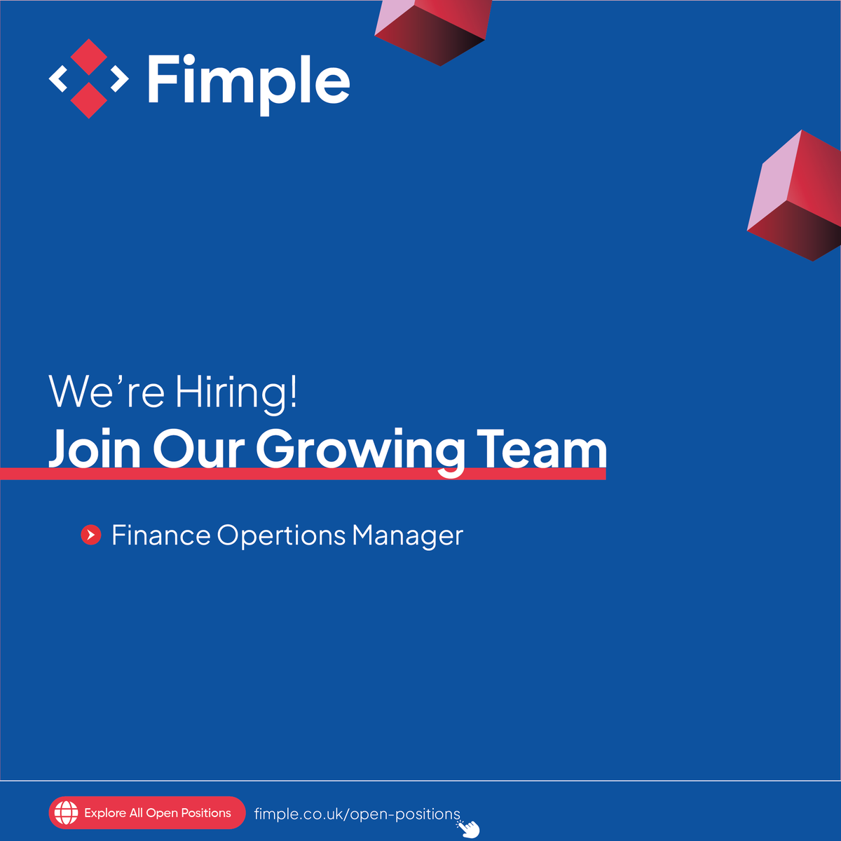 Fimpleos's tweet photo. 🚀 We are hiring | Finance Operations Manager – Istanbul

As part of our continued growth at Fimple, we’re expanding our finance team and looking for a Finance Operations Manager to join us in Istanbul.

This role will work closely with our finance leadership and play an important part in building strong financial processes as we scale across multiple markets.

We’re looking for someone who is detail-oriented, proactive, and comfortable working in a fast-moving environment, ideally with experience in:

• Finance operations or accounting

• Fintech, SaaS, or digital banking environments

• ERP systems and financial processes

• Supporting audits, reporting, and cross-functional teams

If you’re excited about working in a technology company shaping the future of banking, we’d love to hear from you.

📍 Istanbul (on-site)

Explore the role and apply today: https://t.co/1znVX63XWS

#Hiring #FinanceJobs #FinanceOperations #FintechCareers #DigitalBanking #GlobalCareers #Fimple #BankingTechnology #CareerOpportunity