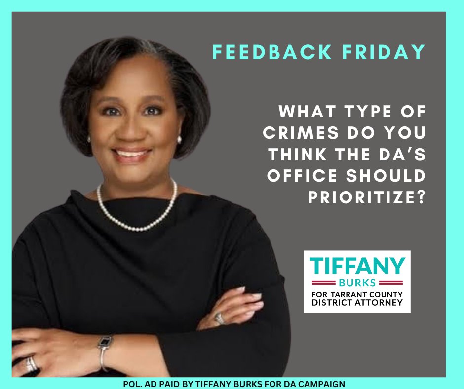 TiffanyForDA's tweet photo. The District Attorney is a public servant and should be asking what is important to you and your communities? Tell me below in the comments or send me a DM. I’m listening. https://t.co/jTV1XQadqR