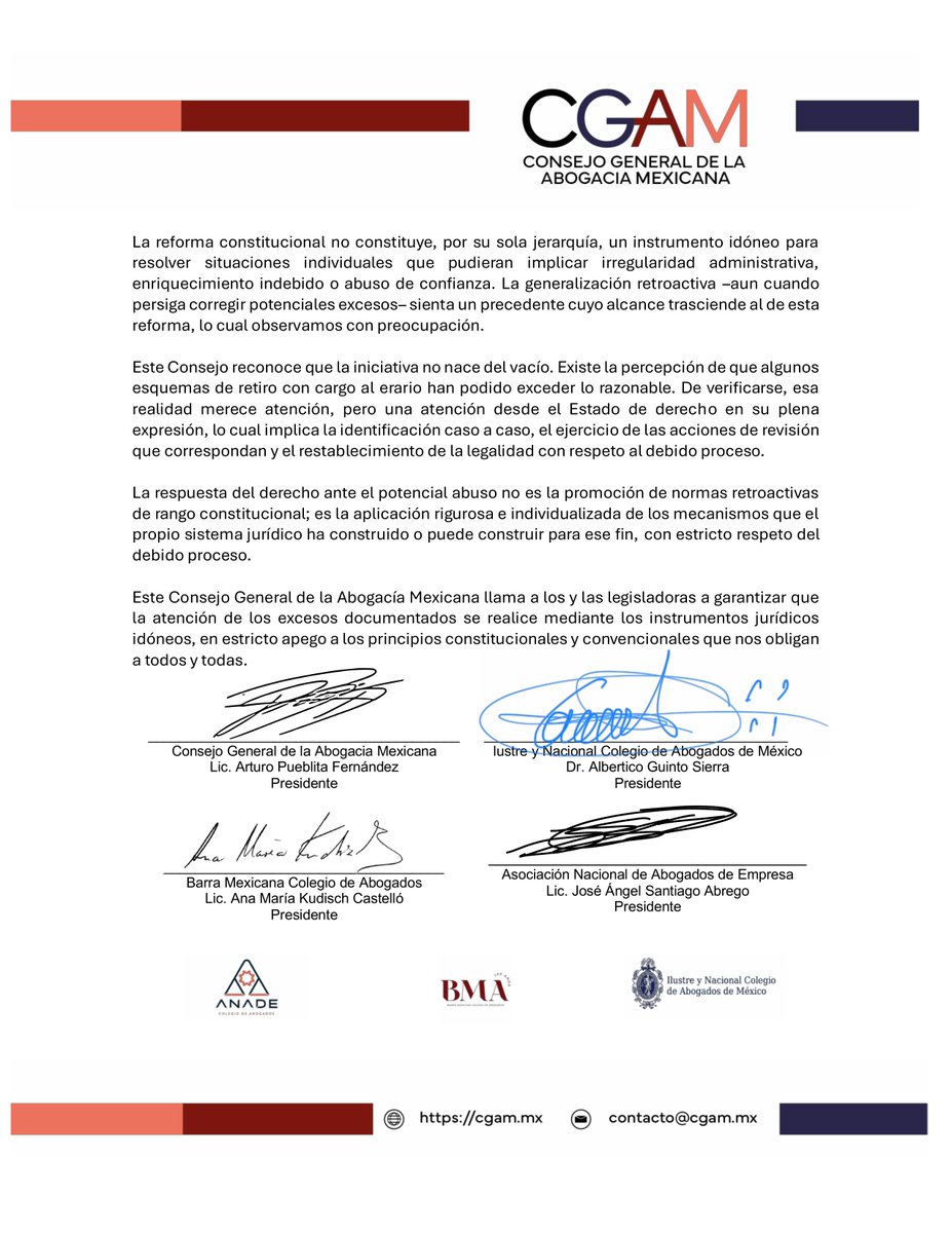 Consejo General de la Abogacía Mexicana tweet media