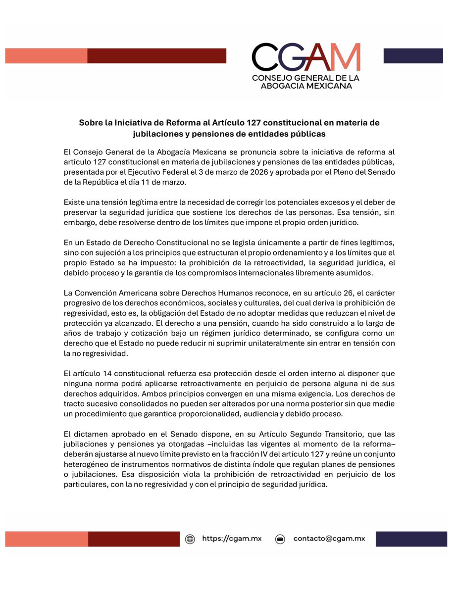 Consejo General de la Abogacía Mexicana tweet media