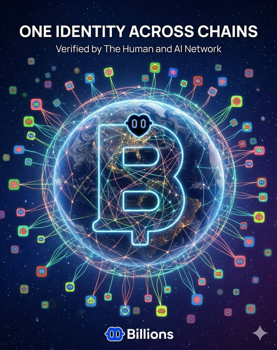 One identity across chains. 🌍

Billions verifies humans and AI while protecting privacy using zero-knowledge technology.

Stop bots. Prevent Sybil attacks. Build real trust in Web3.

The Human and AI Network.

#Billions <a href="/billions_ntwk/">Billions</a>