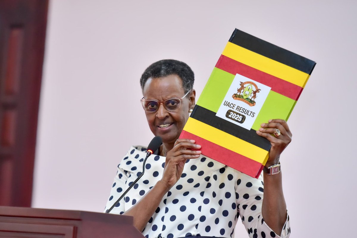 OgwangOgwang's tweet photo. I joined the First Lady and The Minister of @Educ_SportsUg and fellow colleagues for the official release of the 2025 UACE exams. 
In 2025, 165,175 were examined, this has greatly increased compared to the past 3 years. 
The NRM government led by HE: @KagutaMuseveni is committed to ensuring that every Ugandan attains education. 

Congratulations to all candidates, 
May God bless Uganda.