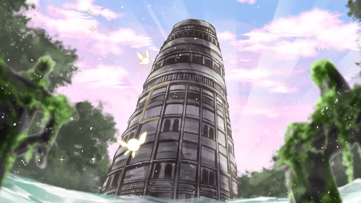 polycordium's tweet photo. ✦

"Memorial Tower"の再調査報告53.7%あたり以降、解析度の表示が消失してから、昼→夜→朝方と調査を進めていくと、朝方の塔の様子が普段と異なっていることに気づきました。
風化したはずの塔の姿が！？それに外壁に文字のような光が見えます。

#DiscoseumMemo 

動画→ https://t.co/8qIZiP5Xxz https://t.co/RGCmpCYZs3
