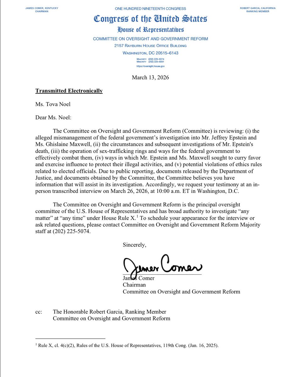 Rep. James Comer tweet media