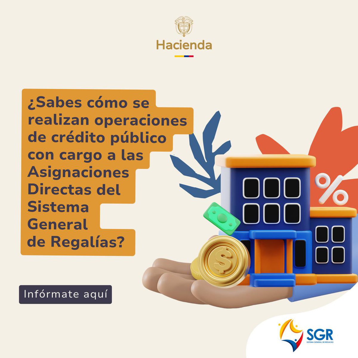 📣 El Ministerio de Hacienda y Crédito Público pone a disposición la guía para dar a conocer cómo realizar las operaciones de crédito público con cargo a recursos del Sistema General de #Regalías 

🔗 minhacienda.gov.co/documents/d/po…