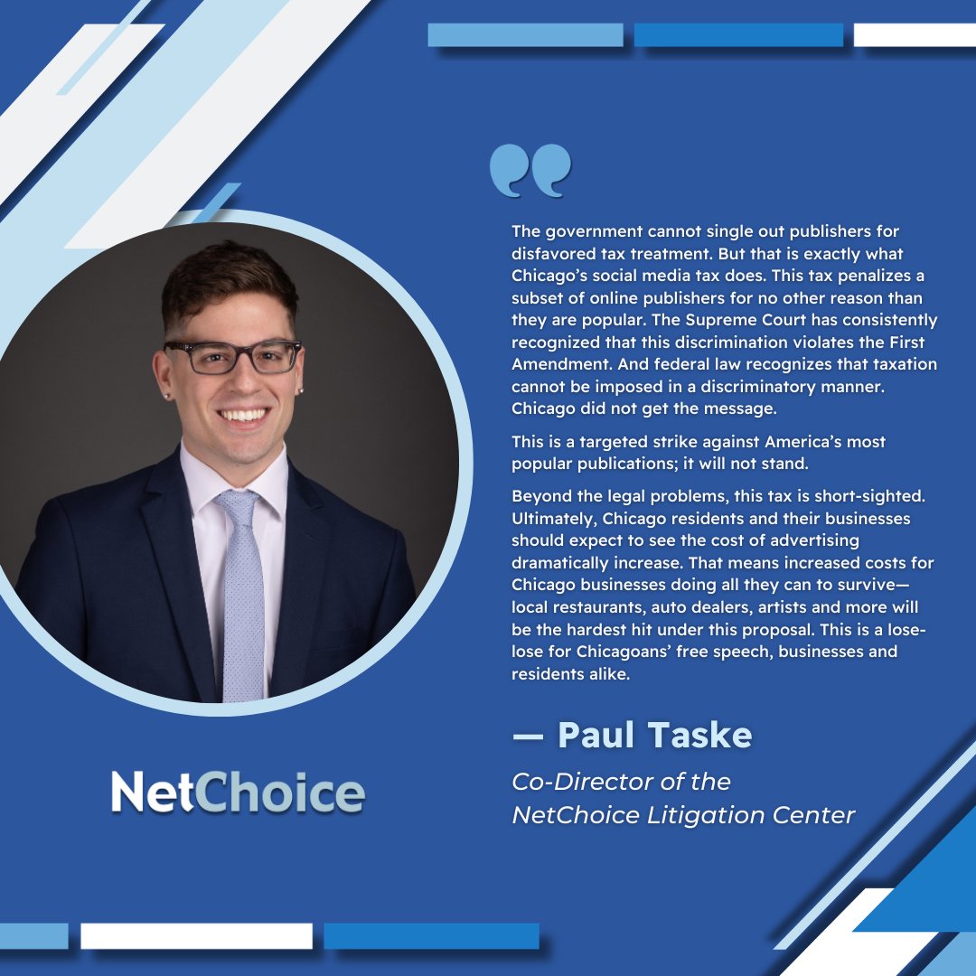 Netchoice Logo 🏛️🇺🇸NetChoice Sues Chicago to Stop Discriminatory Rule Taxing Speech ...