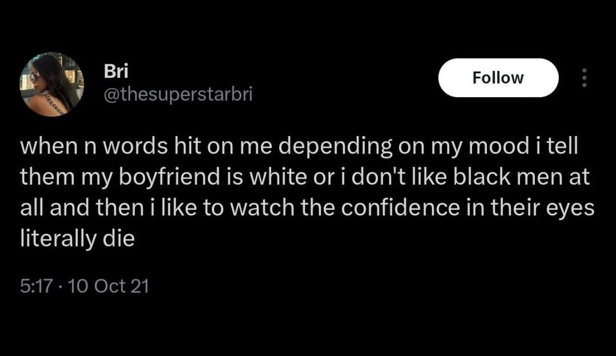 KingLohengramm's tweet image. They will hate black men, love Brad, get done dirty by Brad &amp;amp; then join the #DickPoliceUnit &amp;amp; #BlackMenDefenseForce to either defend black men from the fetishisers or simply hate on them for not submitting to the queendom (despite hating black men)