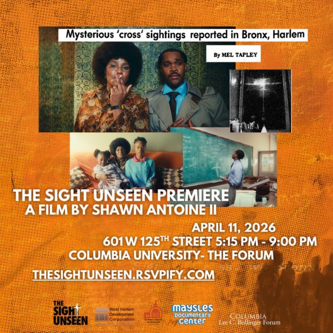 📢04/11/26: The Sight Unseen📢

The Sight Unseen is a hybrid film revisiting the miraculous events of 1971 in the Bronx, when six-year-old Sharon Wilson discovered a glowing cross in her apartment bathroom window.

Visit TheSightUnseen.rsvpify.com to confirm attendance.