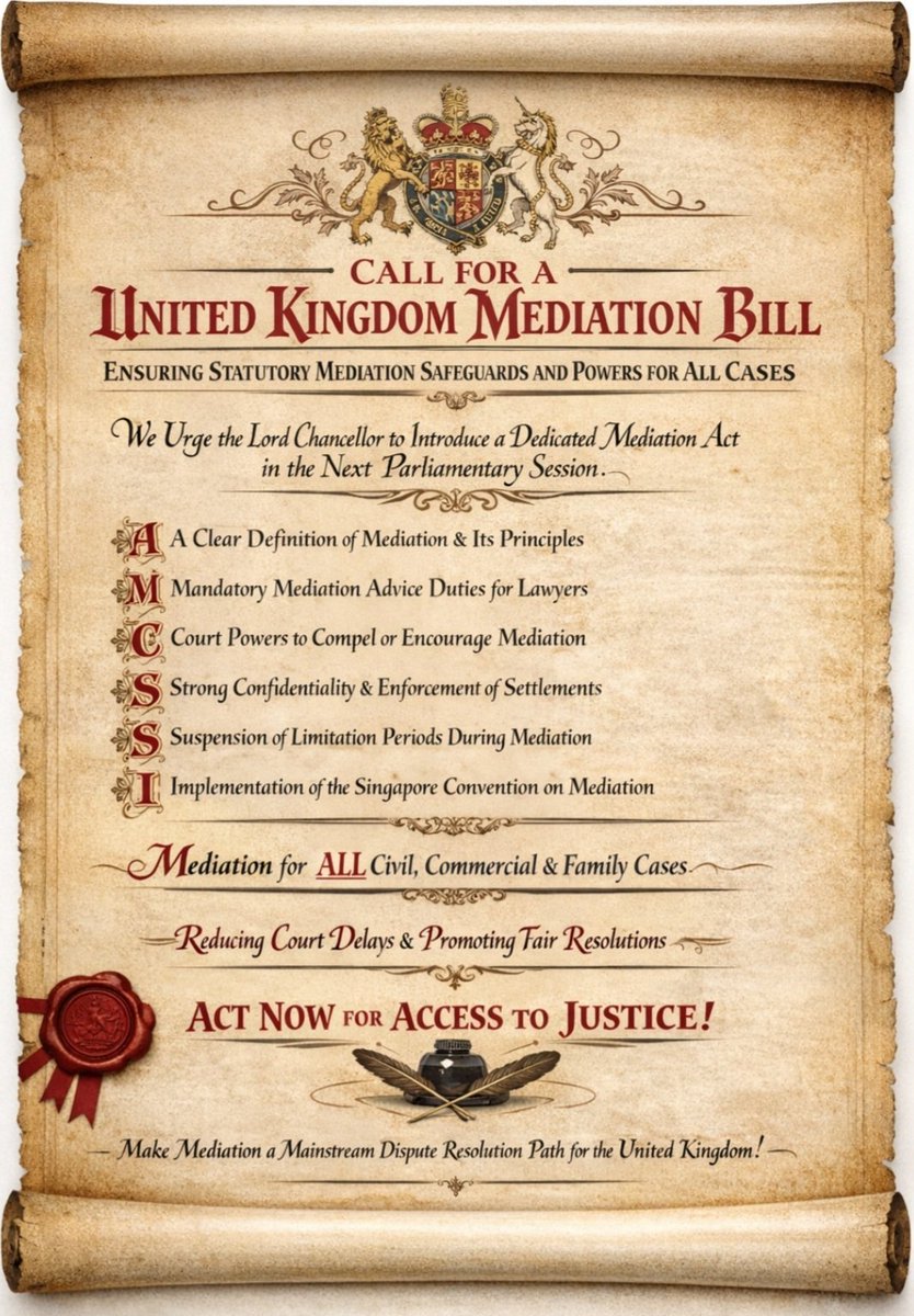 CherylE10044162's tweet photo. @ChrisLawSNP @kimleadbeater @GrahamSNP @EdwardLeighMP @BrianLeishmanMP 
#50sWomen DEMAND #Mediationbill
URGING LORD CHANCELLOR 
@DavidLammy
2 INTRODUCE A DEDICATED BILL
COST EFFECTIVE MEDIATION Vs COURT #CEDAWinLAW #MEDIATIONACT #CivilProcedureRules #AlternativeDisputeResolution https://t.co/S8zYfmr7sx