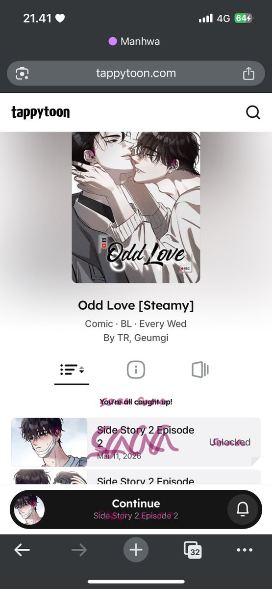 cutepatooties_'s tweet photo. The new side story 2 of Odd Love has been released on Tappytoon with a new cover! 🥳♥️Thank you so much, Author-nim @Gold7ll
#외사랑 #oddlove https://t.co/ENfwcFDZtr