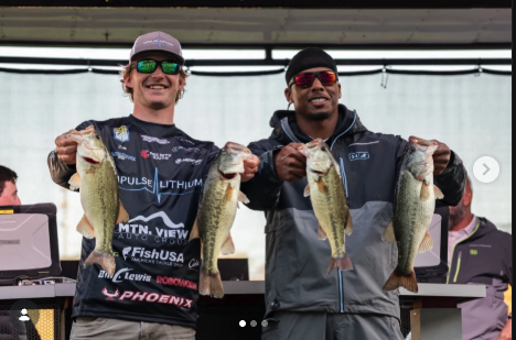 Matt_Fra_'s tweet photo. Matthew Golden finished in 4th place in the recent Bassmaster Celebrity Pro-Am, along with his fishing partner Sam Hanggi. 🎣

[ 📸 via IG sam_hanggi_fishing  ]
🔗 https://t.co/crBXAV2Eua https://t.co/d9tcP7ZLXP