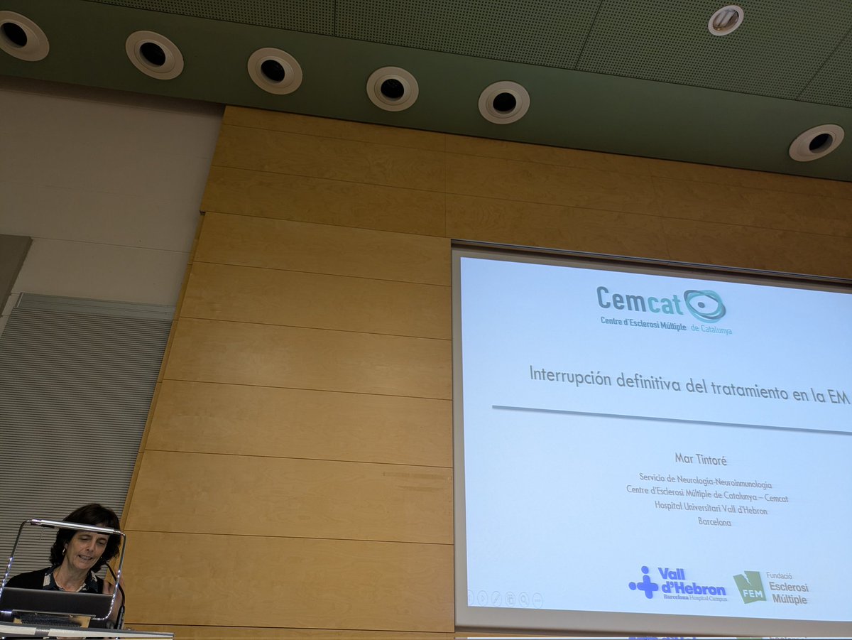 neuroimmuclinic's tweet photo. La Dra @MarTintore de @cemcat_em trata el tema de la interrupción definitiva del tratamiento en la esclerosis múltiple. https://t.co/oU6EiA8tIU