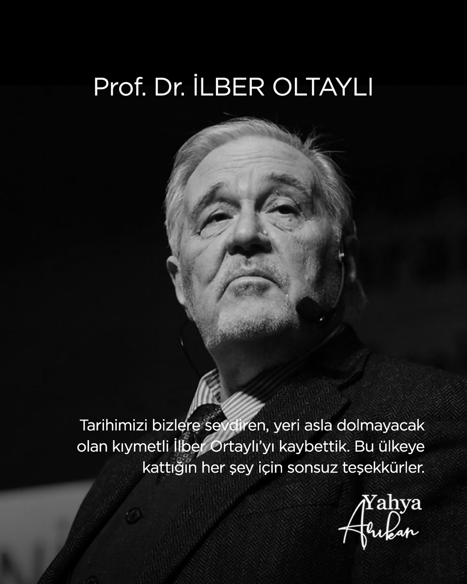 Tarihimizi bizlere sevdiren, yeri asla dolmayacak olan kıymetli Prof. Dr. İlber Ortaylı’yı kaybettik.

Bu ülkeye kattığın her şey için sonsuz teşekkürler…

#ilberortayli