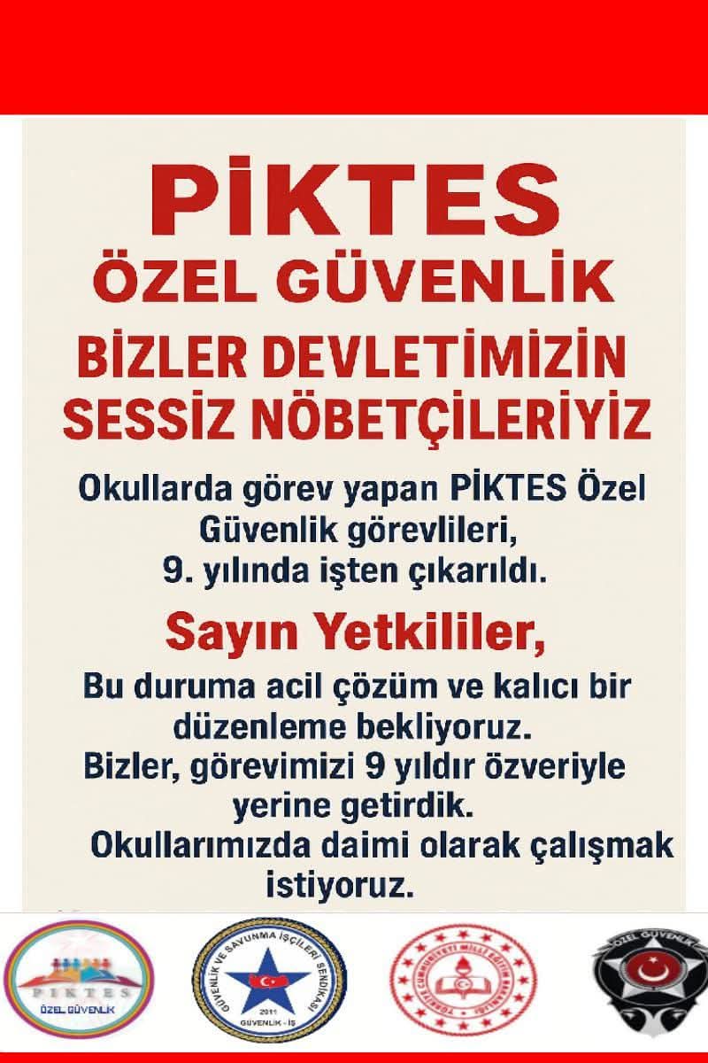 #Piktes
<a href="/RTErdogan/">Recep Tayyip Erdoğan</a>
<a href="/mustafaciftcitr/">Mustafa ÇİFTÇİ</a>
<a href="/Yusuf__Tekin/">Yusuf Tekin</a>
<a href="/memetsimsek/">Mehmet Simsek</a>
<a href="/isikhanvedat/">Prof. Dr. Vedat Işıkhan</a>
<a href="/NumanKurtulmus/">Numan Kurtulmuş</a>

🛑 🛑🛑
👉OKULLARA 
SİLAHLAR VE BIÇAKLAR 
          GİRİYOR
👉OKULLARDAN PİKTES ÖZEL         GÜVENLİKLER ÇILARTILIYOR 

🛑ÖĞRETMEN ÖLÜYOR
🛑GELECEK YOK OLUYOR