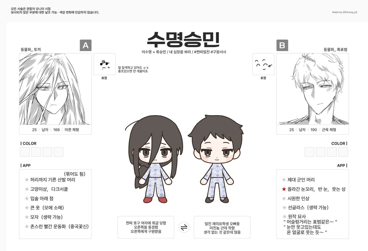 어머 깜짝이야 수명승민하는사람이 7명이나 있었다고 ?
너무 감동적이야 기분이다 페어자료틀 쓸사람쓰세요ㅠㅠ 아이디지우면 안됩니다 제아이디아니구 페어틀제작자아이디임니다 제그림은 맘대로 빼고 수정해도됨니다