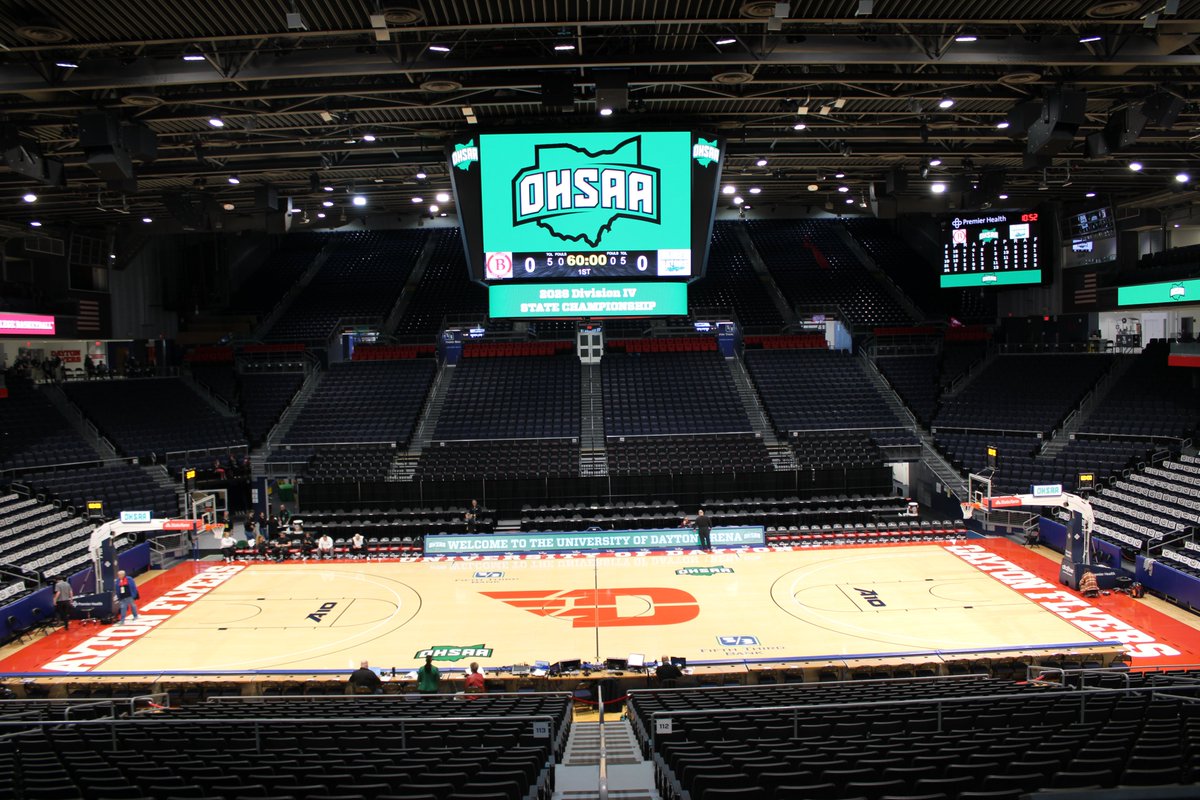 JacobBengeMEDIA's tweet photo. 📍UD Arena

This afternoon, the @OHSAASports state girls basketball tournament continues with three championship games — D-IV, D-III and D-VI.

First to play at 12:30 p.m. will be Shaker Heights Laurel against defending champion Bellevue.

@SpectrumNews1OH link to watch: https://t.co/MQlYTKvJrc